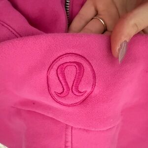lululemon athletica Pink Embroidered Logo Hoodie